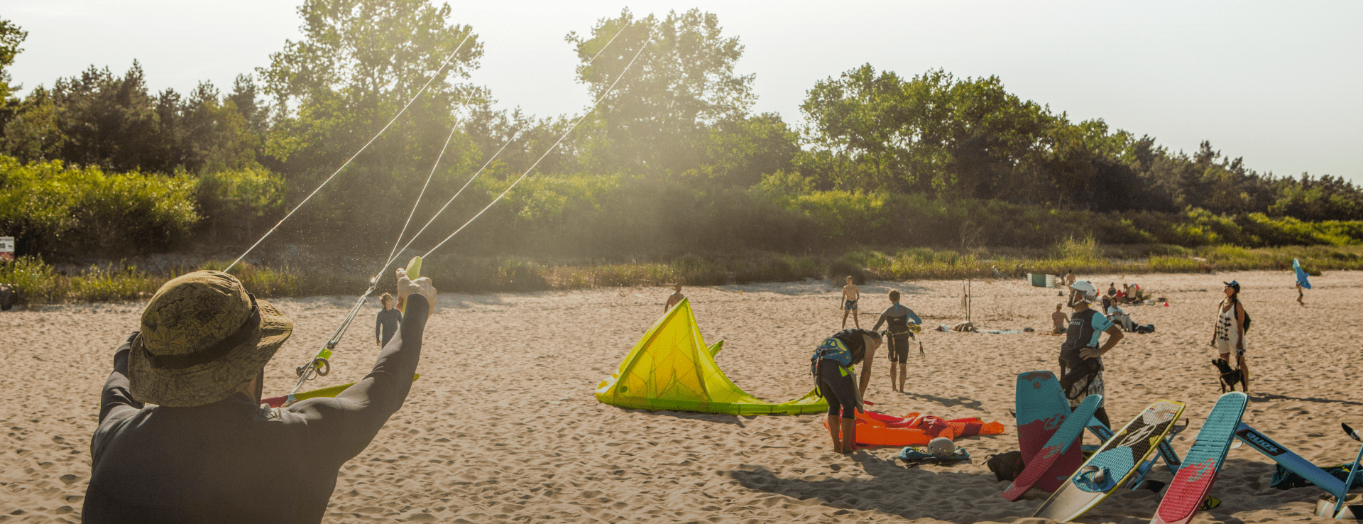 Surferzy na plaży