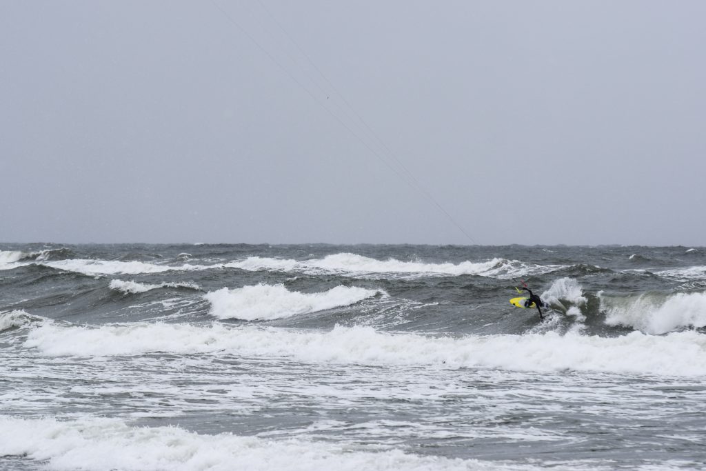 kitesurfing zima